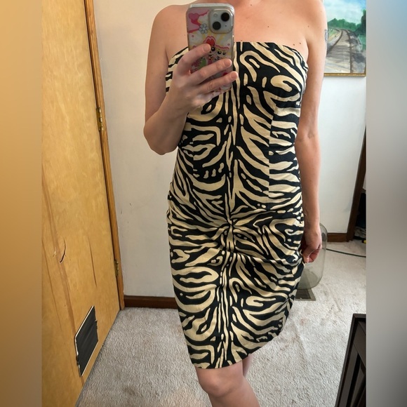 The Limited Zebra Print Strapless Dress - Picture 8 of 12